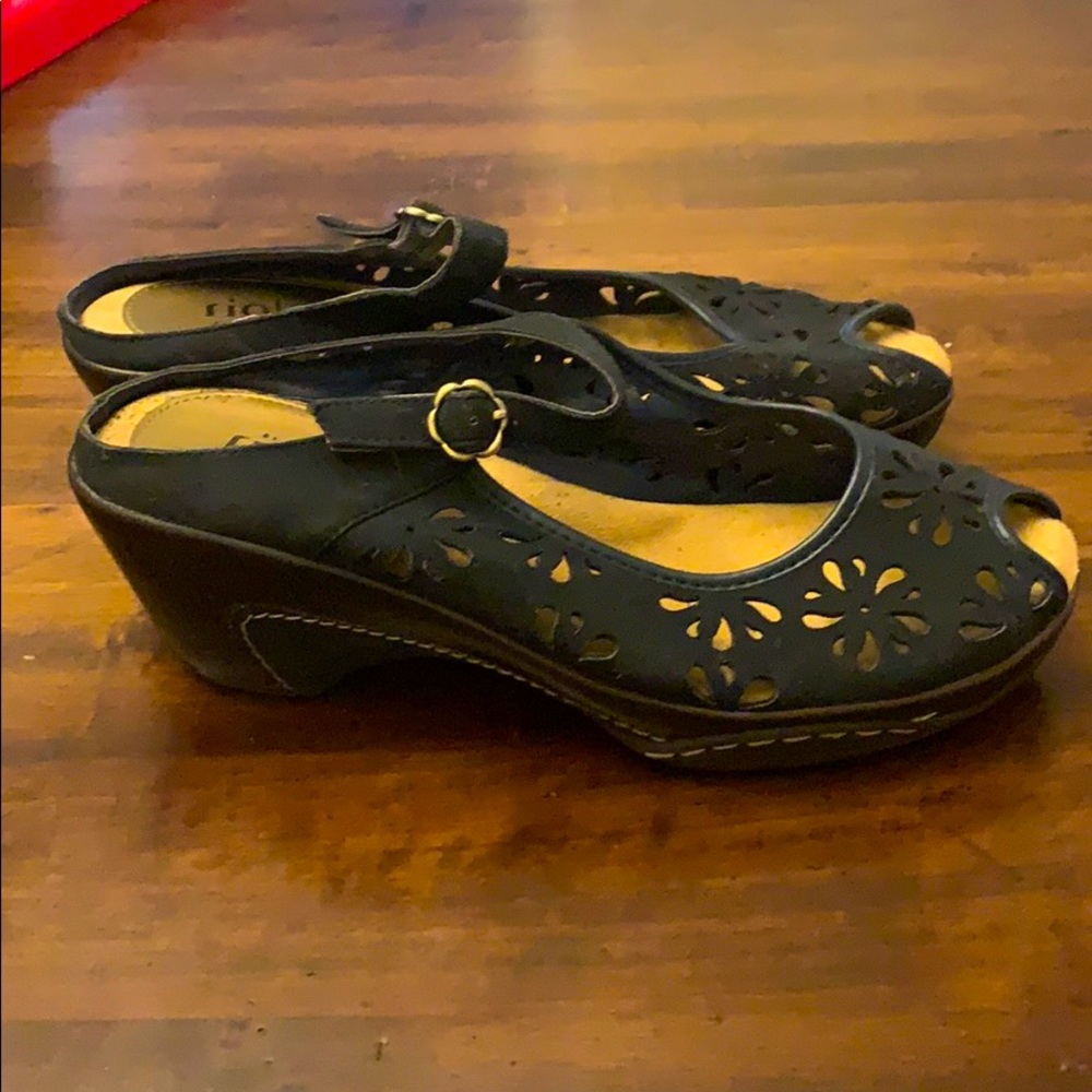 Navy Rialto Open Toe Comfort Mule Clog, 10